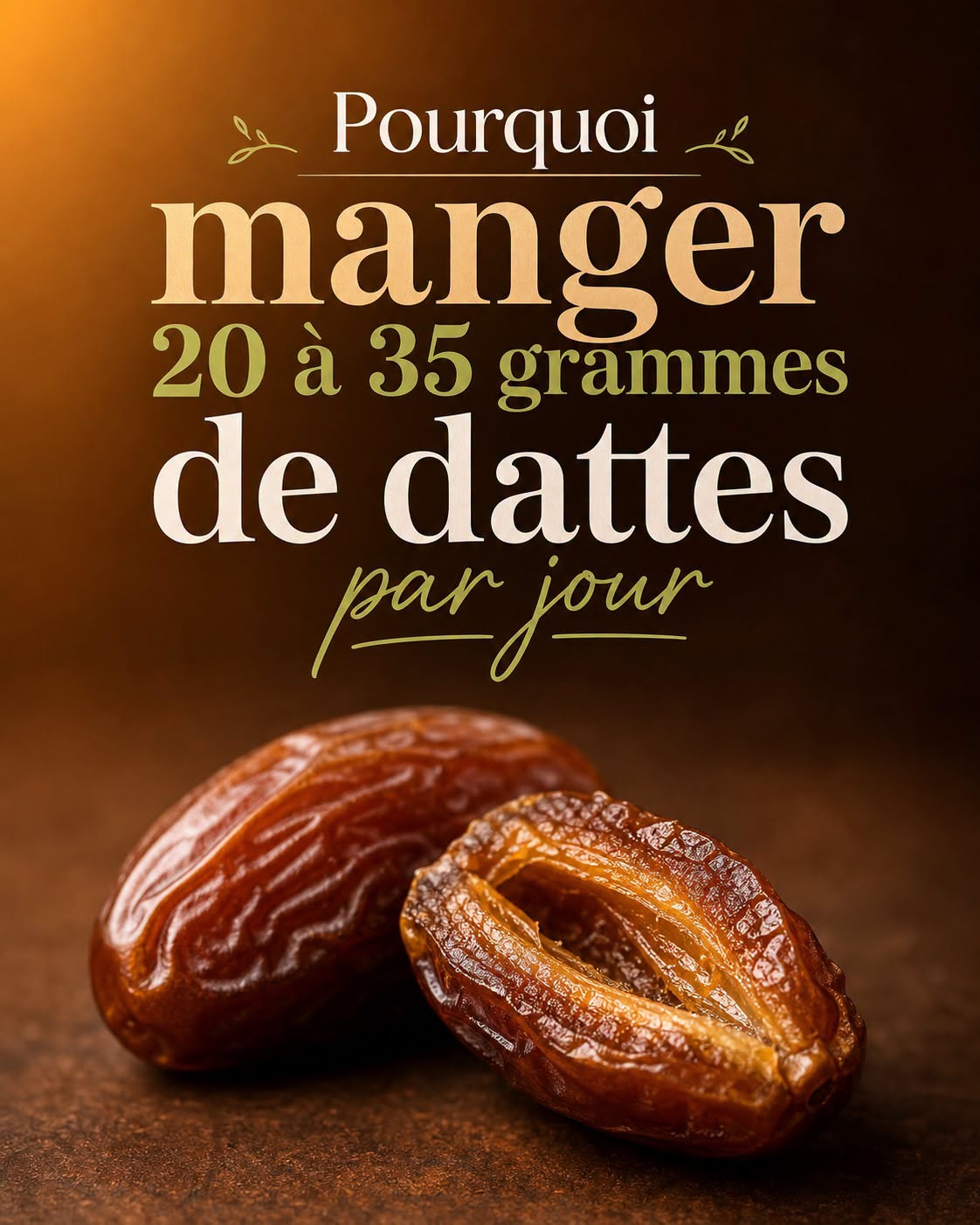 Pourquoi manger 20 à 35 grammes de dattes par jour