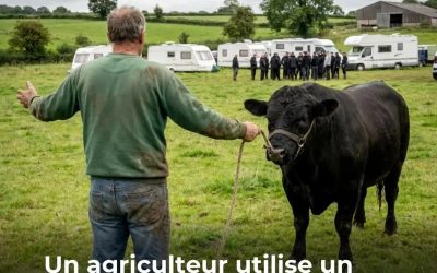 Les gens du voyage ne voulaient pas partir, un agriculteur utilise un taureau pour les déloger