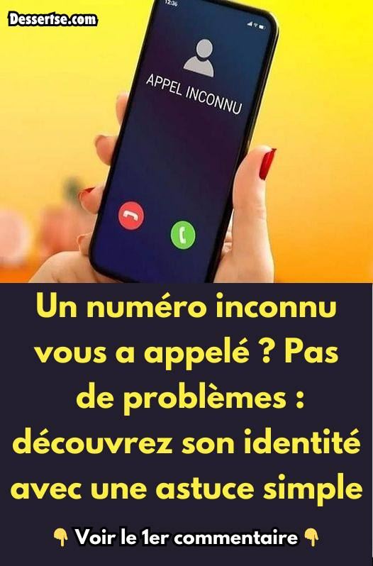 Un numéro inconnu vous a appelé ? Pas de problèmes : découvrez son identité avec une astuce simple..