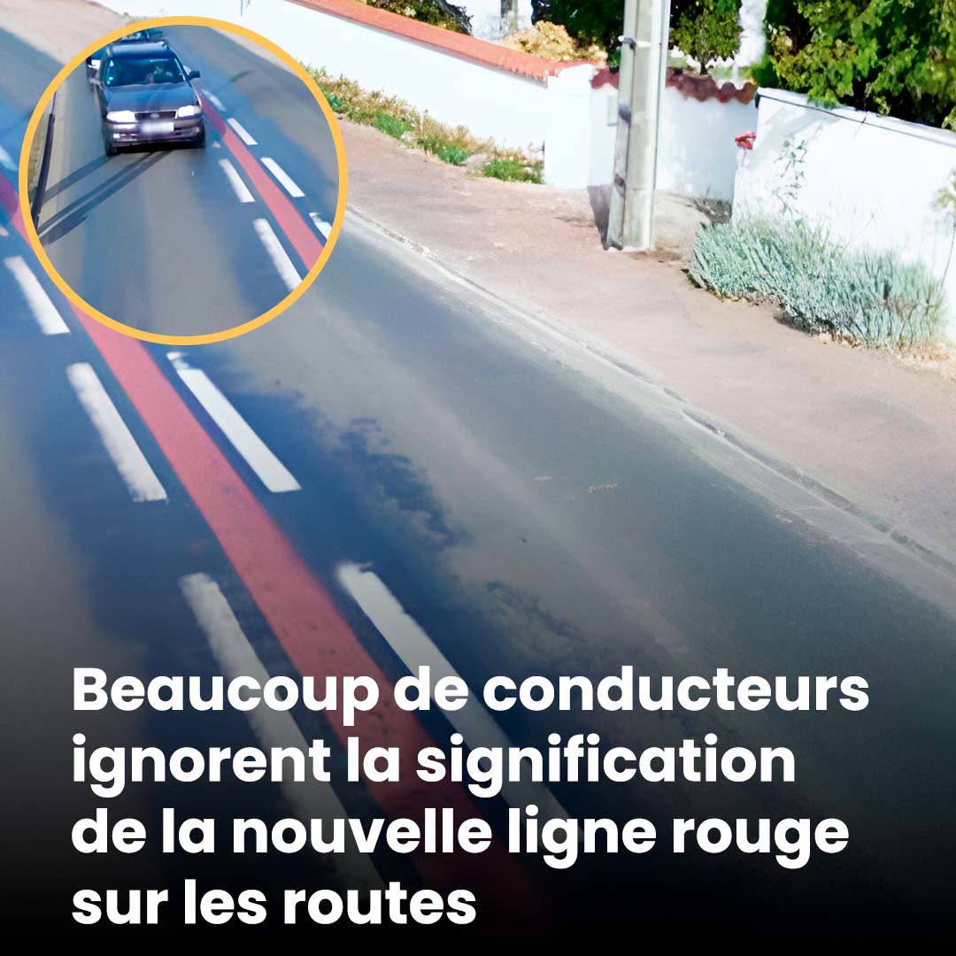 Conducteurs, avez-vous vu cette étrange bande rouge sur la chaussée ? Voici ce qu’elle signifie vraiment