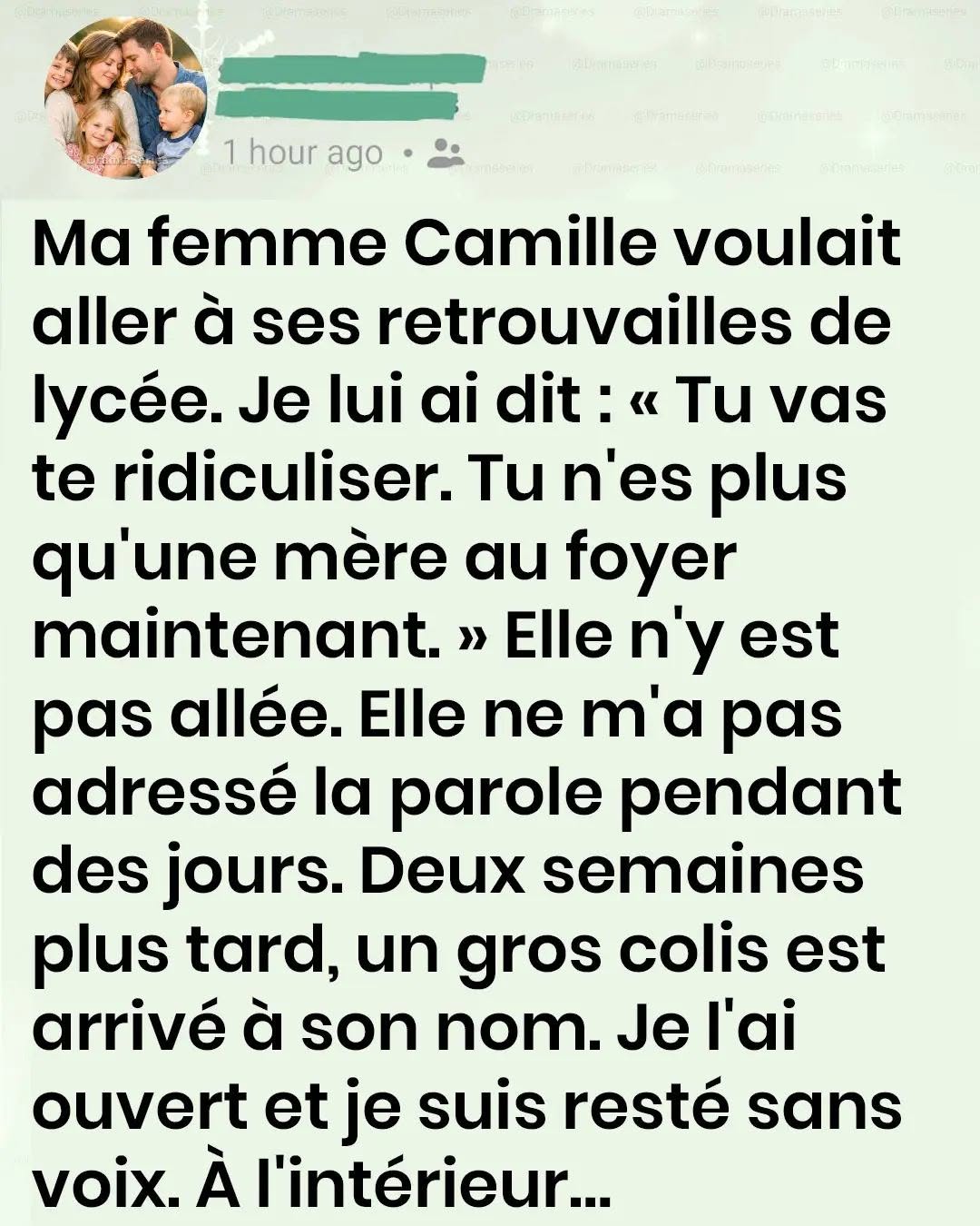 J’ai traité ma femme de « simple mère au foyer » et je l’ai empêchée d’aller à ses retrouvailles – puis un colis est arrivé qui m’a laissé sans voix