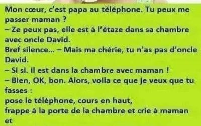 La blague du jour : maman et l’oncle David